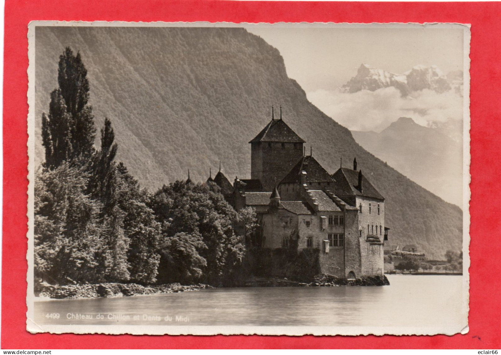 SUISSE , Château De CHILLON Et DENT DU MIDI , N° 4499 ,C.P Photo  :Edit  W. Pleyer , Vierge ,Impeccable - Sonstige & Ohne Zuordnung