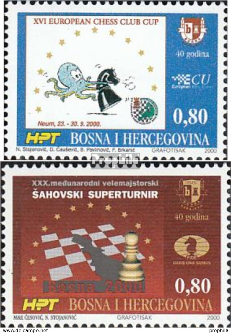 Bosnien - Kroat. Post Mostar 62-63 (kompl.Ausg.) Postfrisch 2000 Schach - Bosnien-Herzegowina