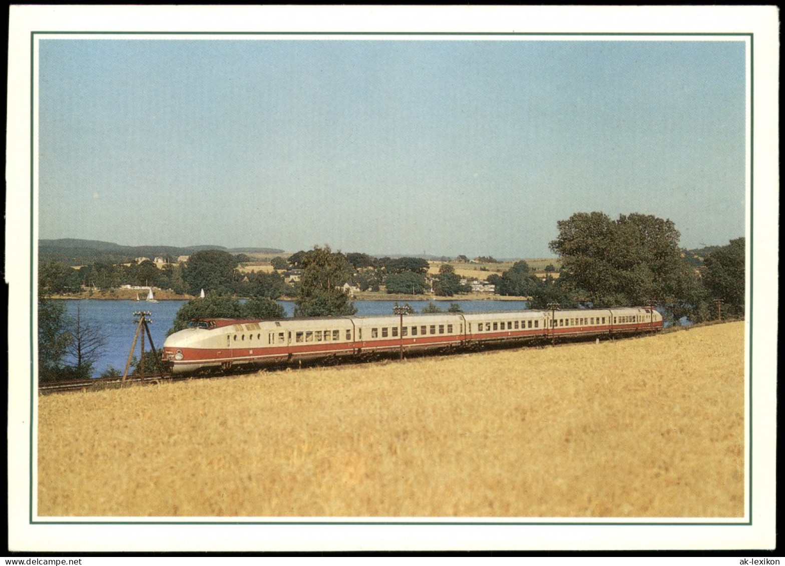 Ansichtskarte  Ex 66 Karlex An Der Talsperre Pirk DDR Eisenbahn Motiv-AK 1987 - Treni