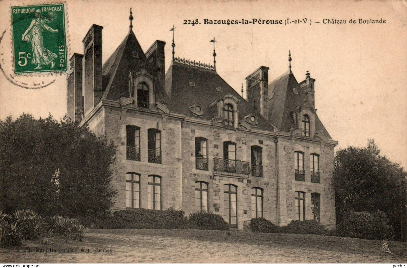 N°390 W -cpa Bazouges La Pérouse -château De Boulande- - Kastelen