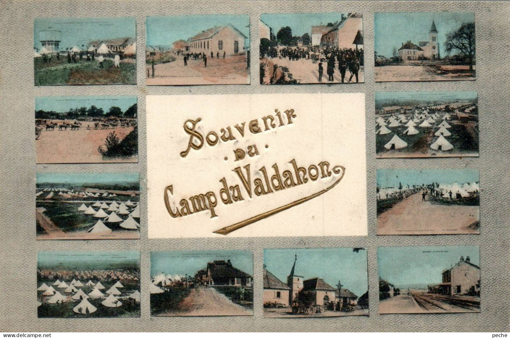 N°392 W -cpa Souvenir Du Camp Du Valdahon -multivues- - Gruss Aus.../ Gruesse Aus...