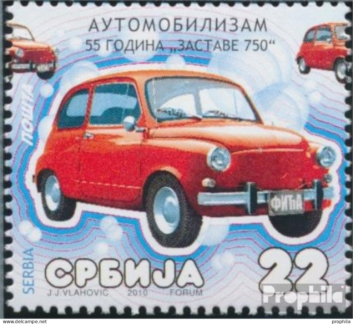 Serbien 346 (kompl.Ausg.) Postfrisch 2010 Automobil Zastava - Servië