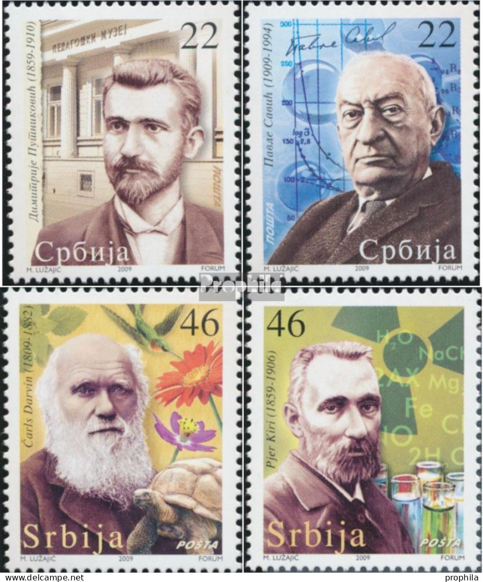 Serbien 316-319 (kompl.Ausg.) Postfrisch 2009 Wissenschaftler - Serbia