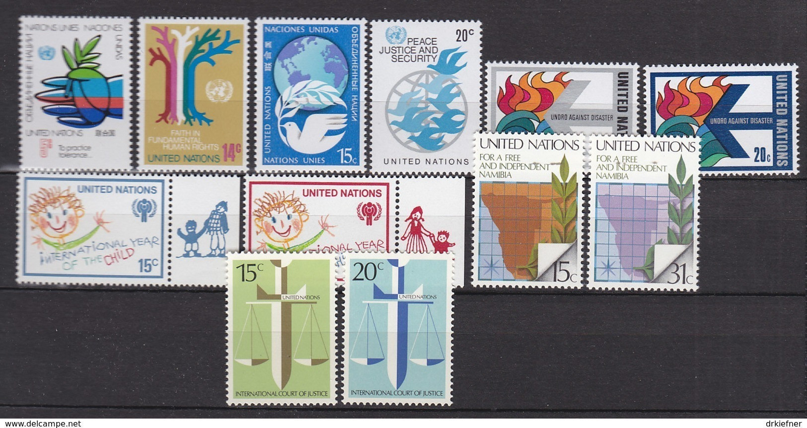 UNO NEW YORK, Jahrgang 1979, Postfrisch **, Komplett Mi. 328-339 - Nuevos