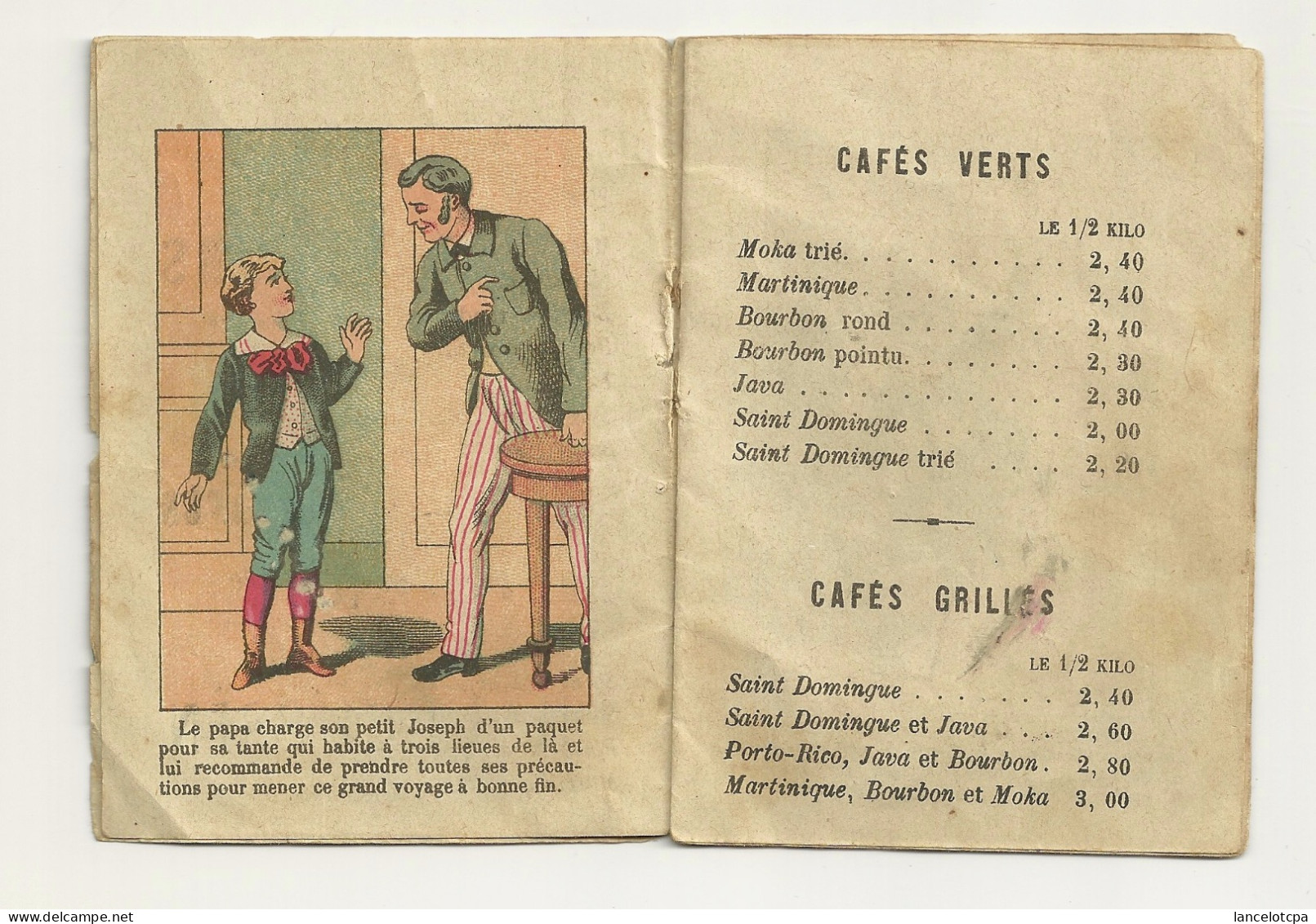 PETIT LIVRET PUBLICITAIRE 1888 / JOSEPH LE VOYAGEUR - MAISON DES PRODUCTEURS à NANTES - SPECIALITE DE CAFES - Reclame