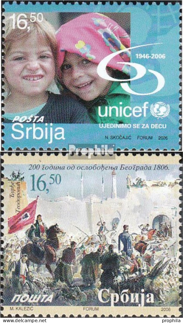 Serbien 164,165 (kompl.Ausg.) Postfrisch 2006 UNICEF, Befreiung Belgrads - Serbia