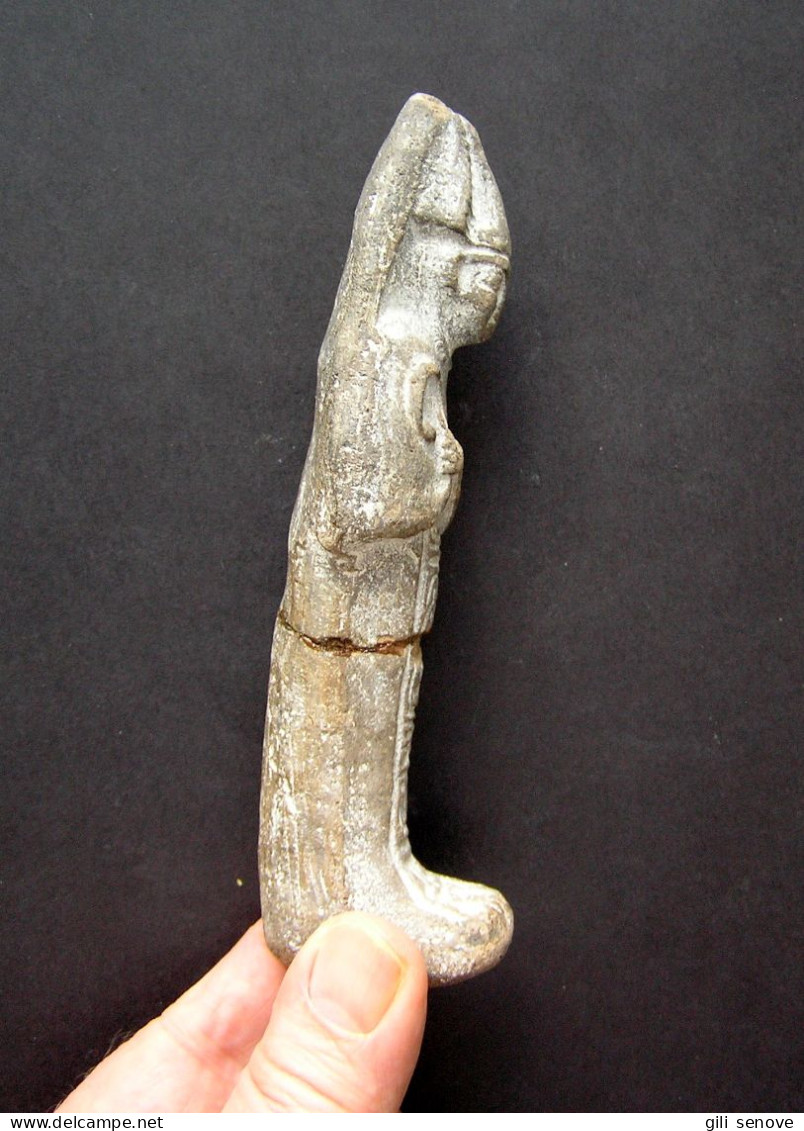 Egyptian Ushabti - Tomb Servant Carved Sandstone With Inscription - Archéologie