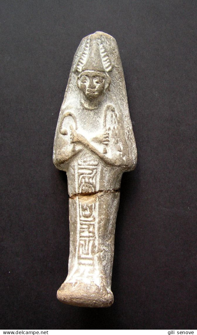 Egyptian Ushabti - Tomb Servant Carved Sandstone with Inscription