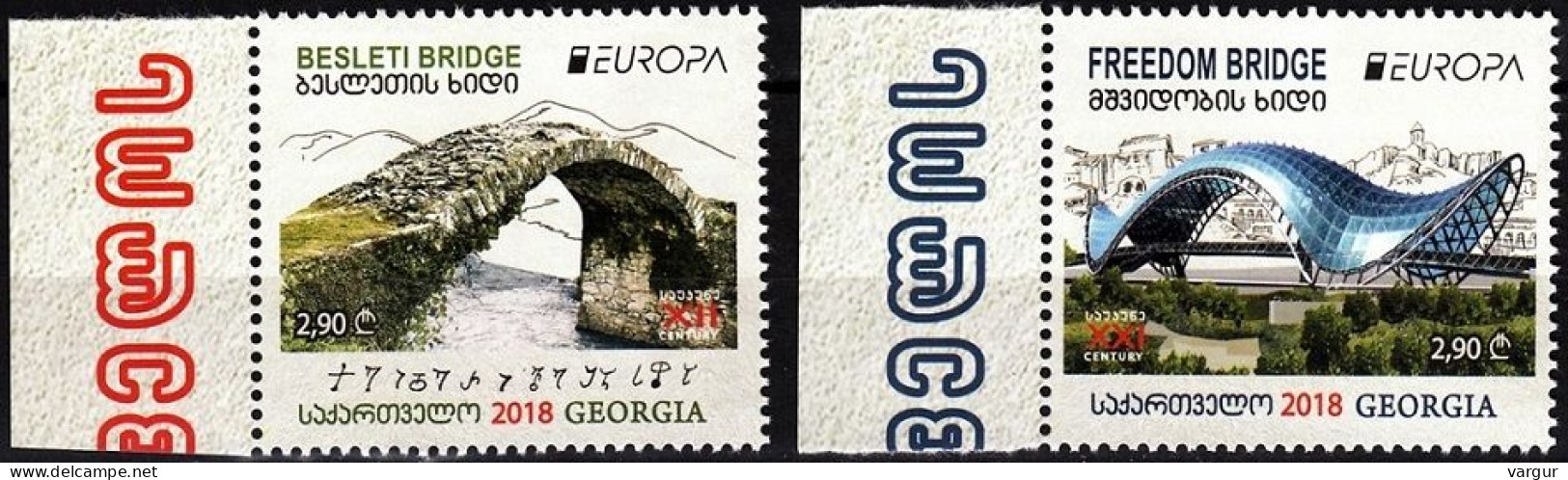GEORGIA 2018 EUROPA: Architecture - Bridges, MNH - 2018