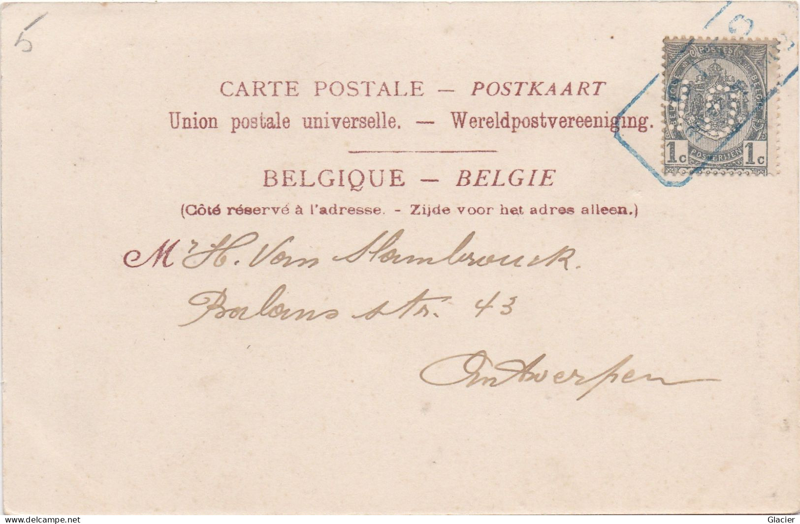 Roulers - Eglise Notre Dame Et L' Ecole Communale N° 3 - Belgique Obl. 81 -  Cachet Ambulant -Timbre Perforé - Roeselare