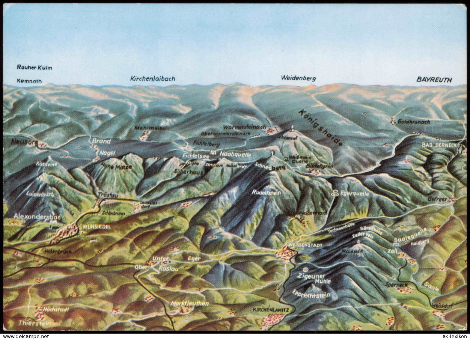 Ansichtskarte  Fichtelgebirge Landkarten Ansichtskarte 1981 - Autres & Non Classés