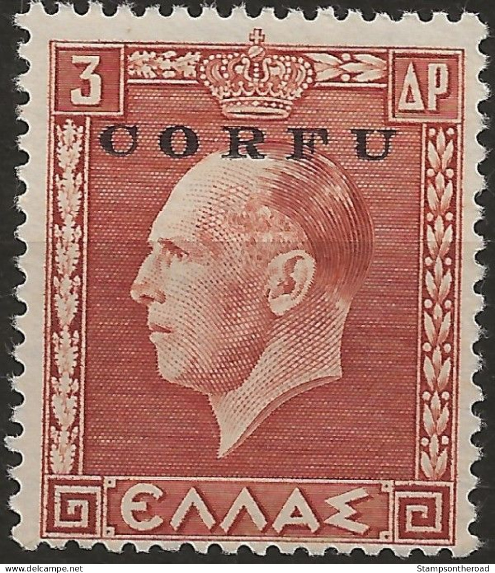 OICO16N2 - 1941 Occup. Italiana CORFU', Sass. Nr. 16, Francobollo Nuovo Senza Linguella **/ - Corfù