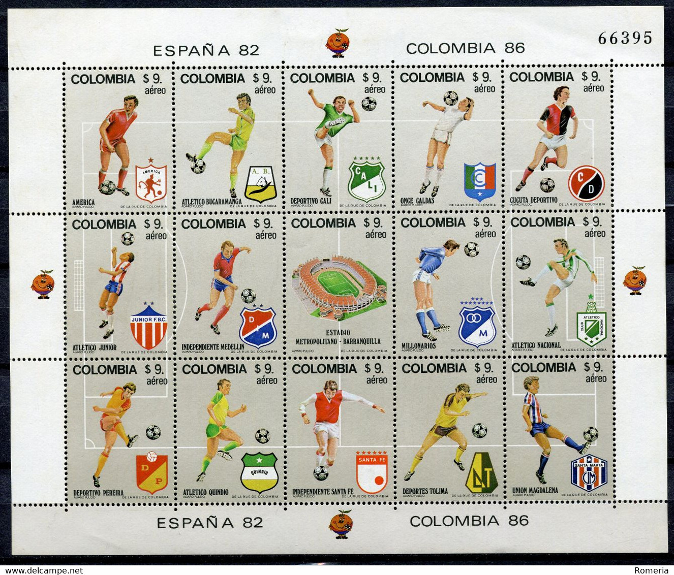 Colombie - 1982 - Yt PA 690/704 - Coupe Du Monde De Football - España 82 - ** Nº 66395 - Colombia