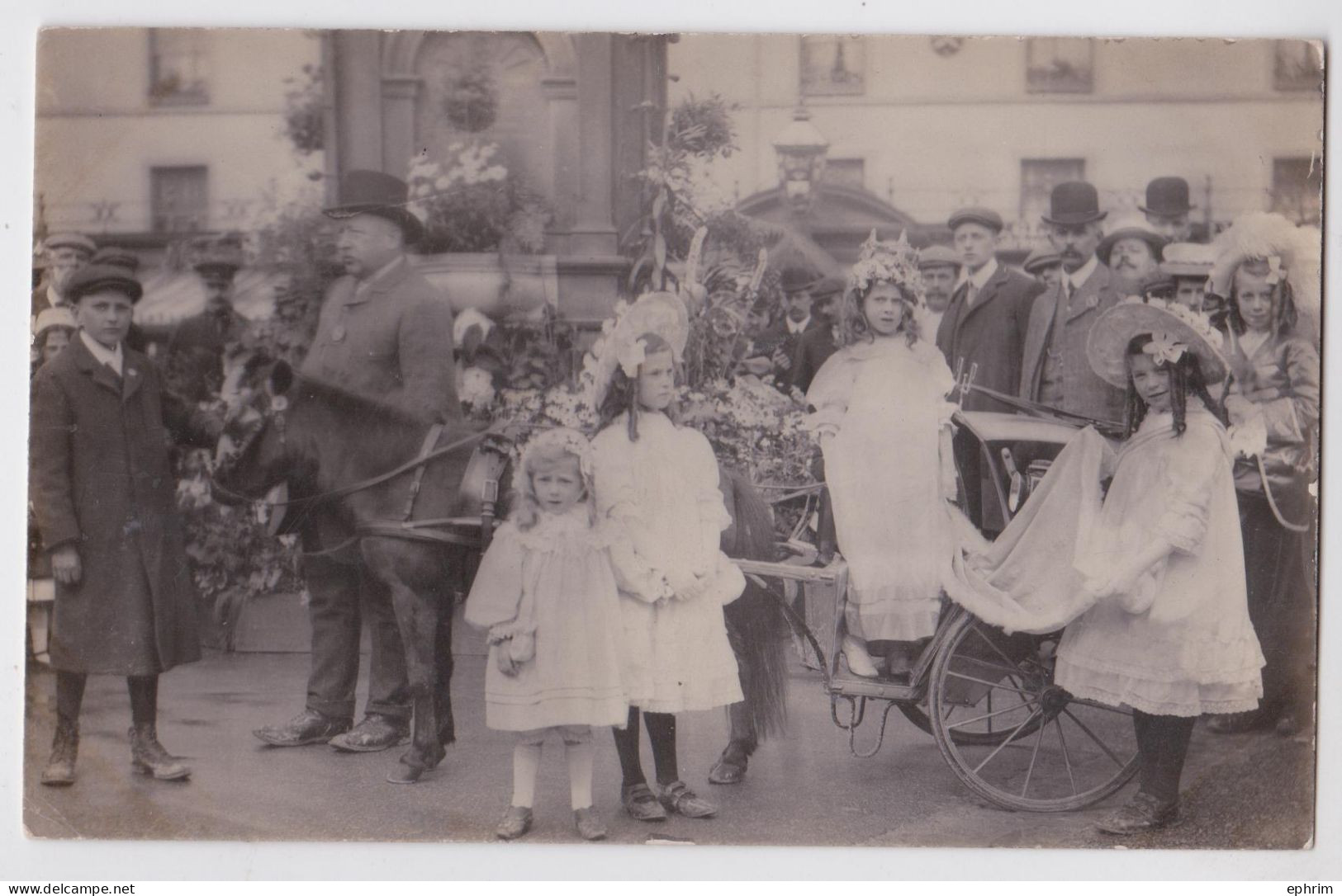 Penrith Carlisle (?) Horse Cart Event Uk Photo Postcard To Locate Attelage De Cheval Fête à Situer - Sonstige & Ohne Zuordnung