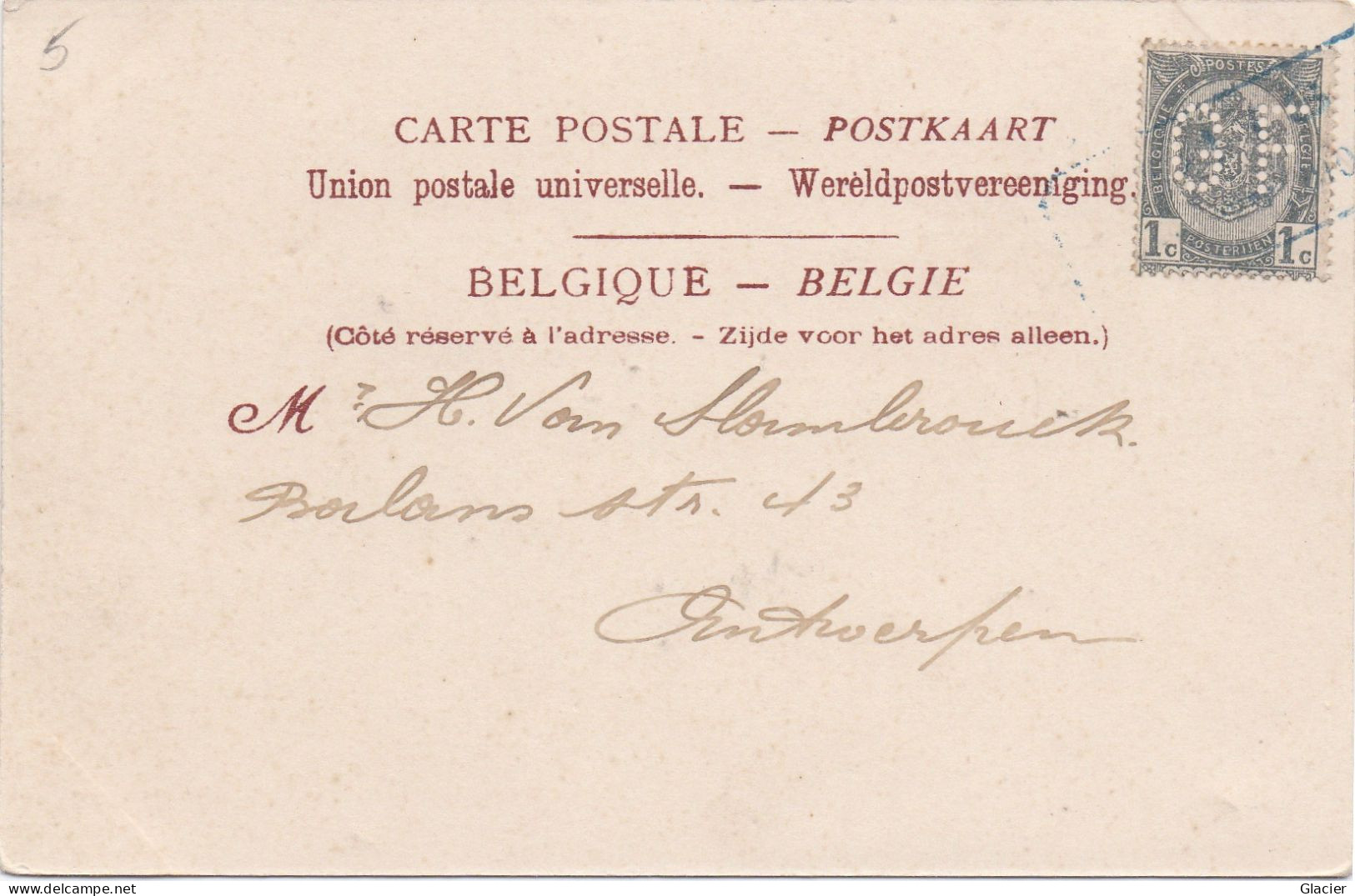 Roulers - Le Grand Bassin - Belgique Obl. 81 -  Cachet Ambulant - Timbre Perforé - Roeselare