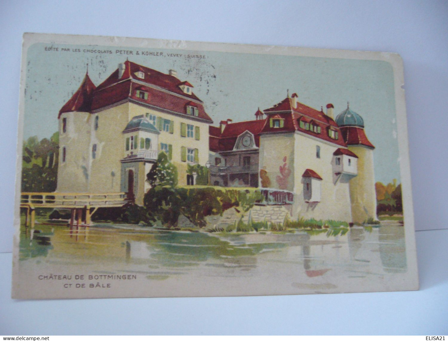 CHATEAU DE BOTTMINGEN CT DE BALE BL BALE CAMPAGNE CPA1921 - Bottmingen