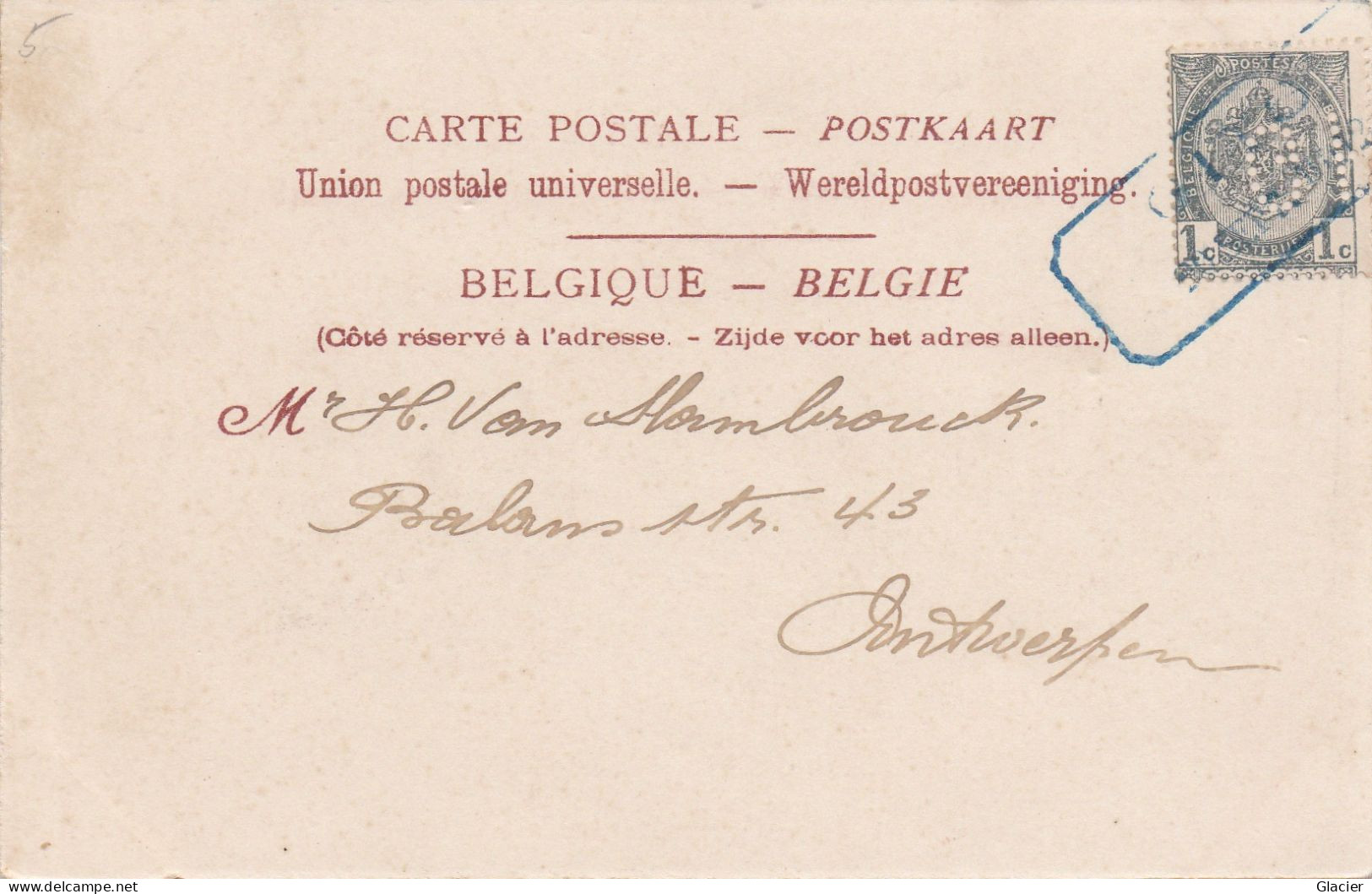 Roulers - Un Coin Du Cimetière - Belgique Obl. 81 -  Cachet Ambulant - Timbre Perforé - Roeselare