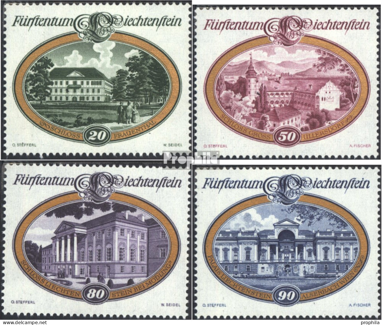 Liechtenstein 680-683 (kompl.Ausg.) Postfrisch 1977 Schlösser - Neufs