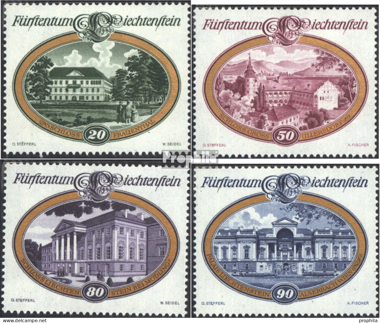 Liechtenstein 680-683 (kompl.Ausg.) Postfrisch 1977 Schlösser - Nuovi