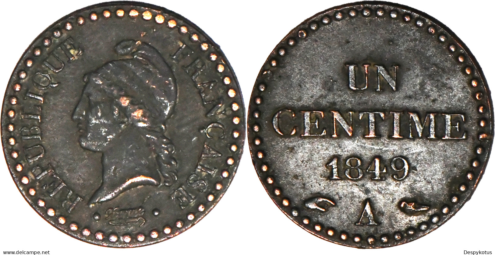 FRANCE - 1849- UN CENTIME - Paris (A) - 19-099 - 1 Centime