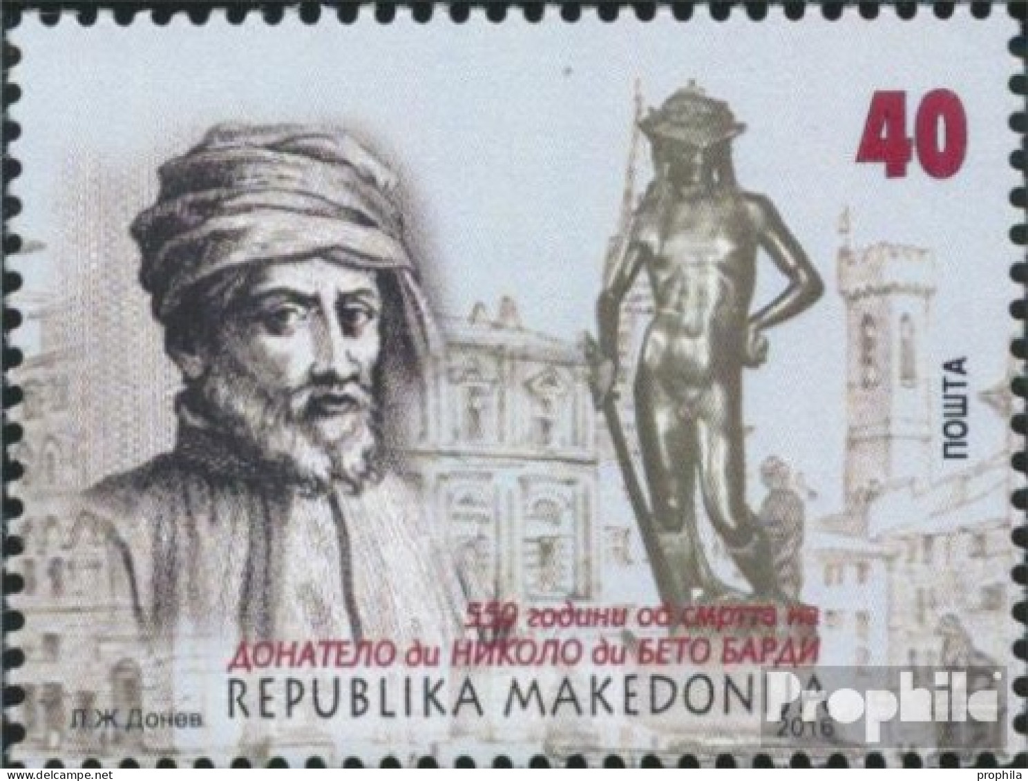 Makedonien 751 (kompl.Ausg.) Postfrisch 2016 Donatello - Macedonia