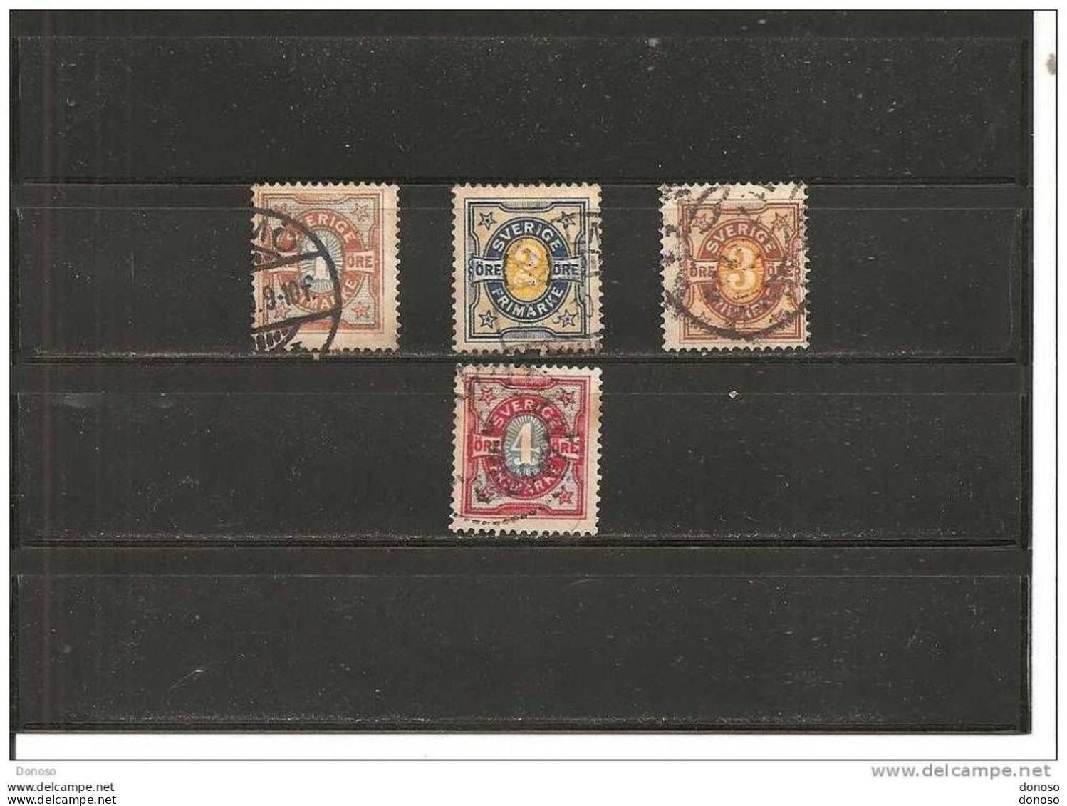 SUEDE 1892 Yvert  51-54 Oblitéré, Used Cote :3,50 Euros - Used Stamps