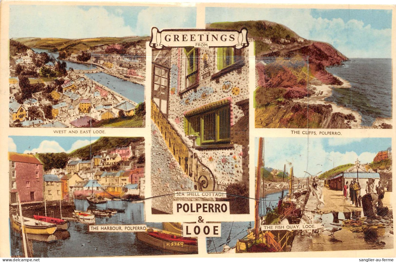 CPA / ANGLETERRE / CPA A SYSTEME DE DEPLIANT / SOUVENIR DE POLPERRO AND LOOE - Scilly Isles