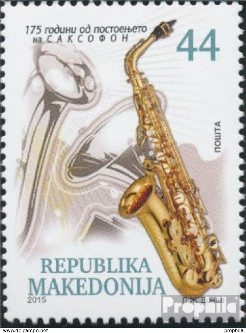 Makedonien 734 (kompl.Ausg.) Postfrisch 2015 Erfindung Des Saxophons - Macedonie