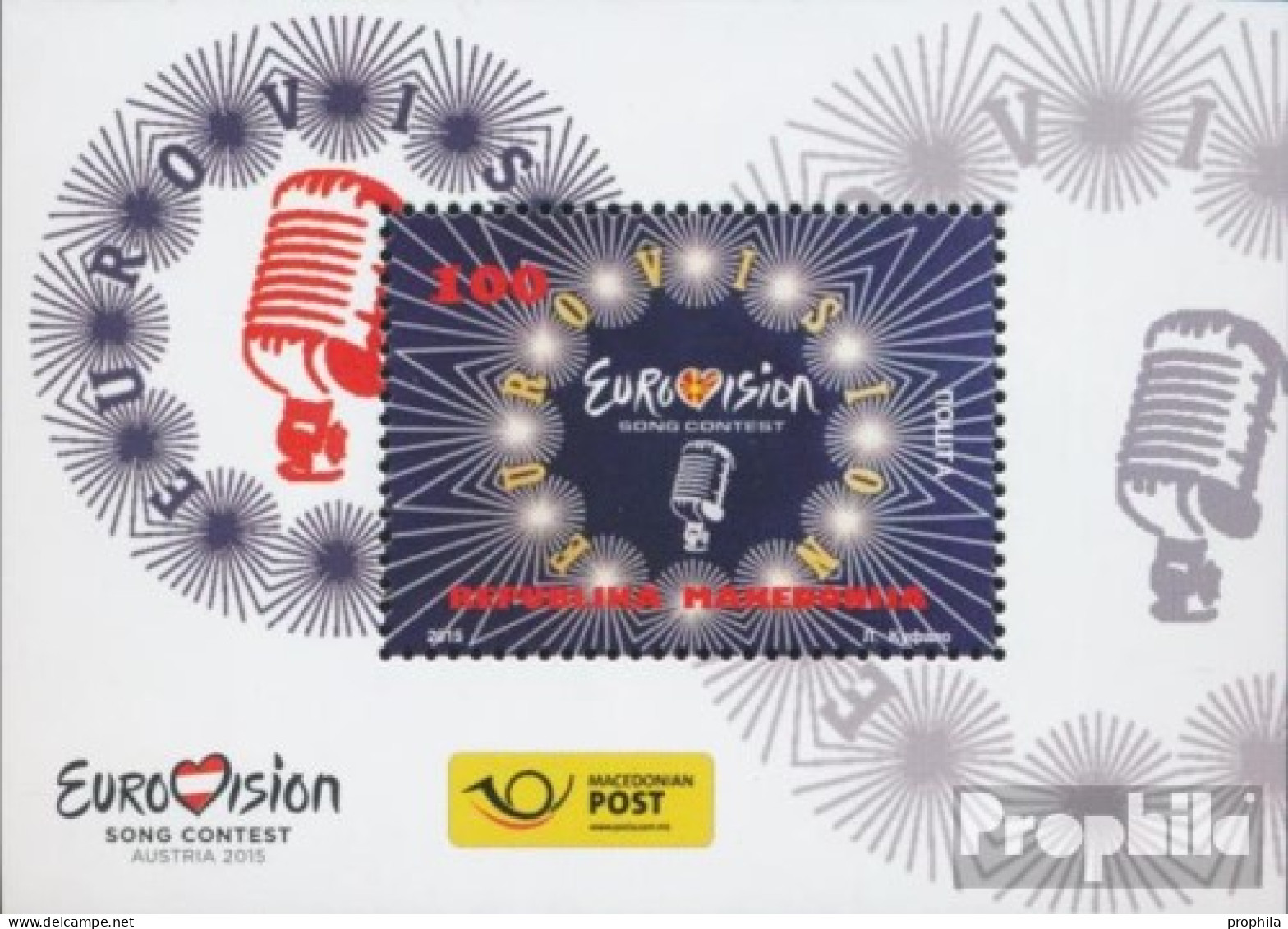 Makedonien Block29 (kompl.Ausg.) Postfrisch 2015 Eurovision Song Contest - Makedonien