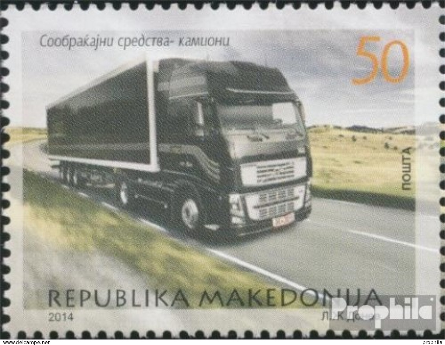 Makedonien 689 (kompl.Ausg.) Postfrisch 2014 Lastkraftwagen - Macedonië