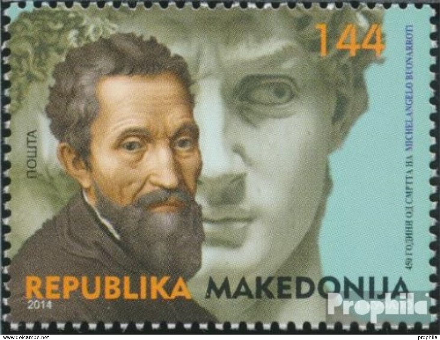 Makedonien 686 (kompl.Ausg.) Postfrisch 2014 Michelangelo - Macedonia