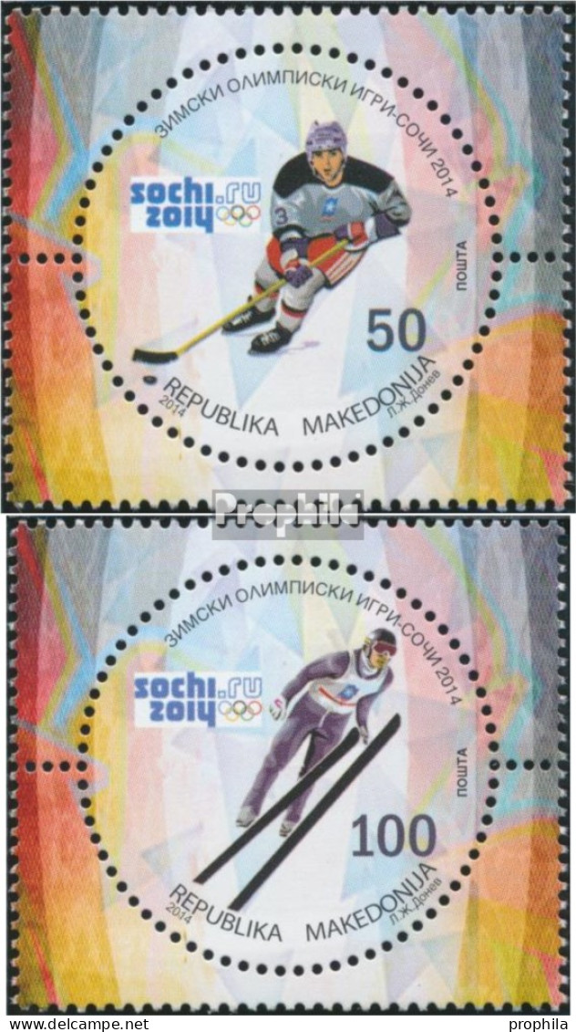 Makedonien 684-685 (kompl.Ausg.) Postfrisch 2014 Olympische Winterspiele - Macedonia