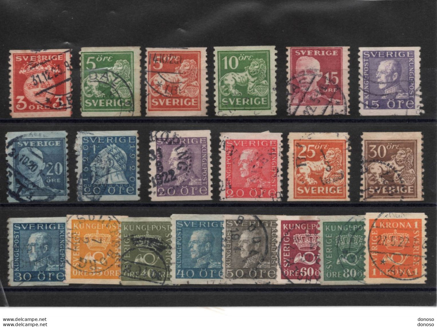 SUEDE 1920 Yvert 122-124 + 126-132 + 134-139 + 141-142 + 144-145 Oblitéré, Used Cote : 7,70 Euros - Used Stamps