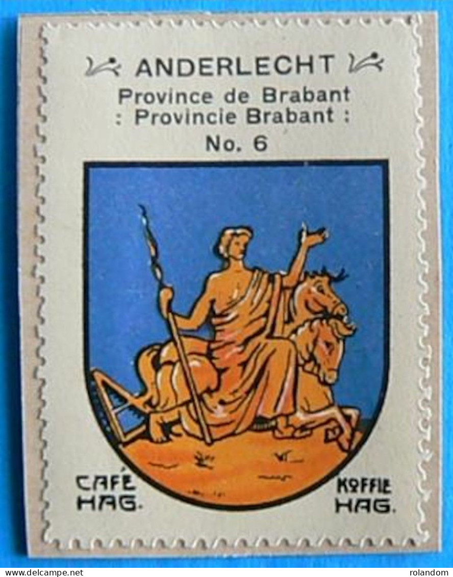 Brabant N006 Anderlecht Timbre Vignette 1930 Café Hag Armoiries Blason écu TBE - Thee & Koffie