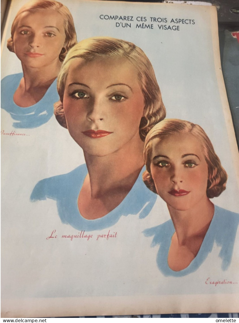 MARIE CLAIRE 1937/COLETTE/GARBO/PRINTEMPS/MORLAY/SOREL /COIFFURES/BAYREUTH FRANCOISE ROSAY/MAQUILLAGE