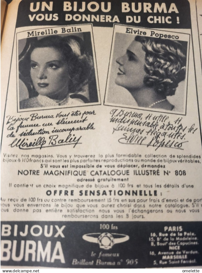 MARIE CLAIRE 1937/COLETTE/GARBO/PRINTEMPS/MORLAY/SOREL /COIFFURES/BAYREUTH FRANCOISE ROSAY/MAQUILLAGE