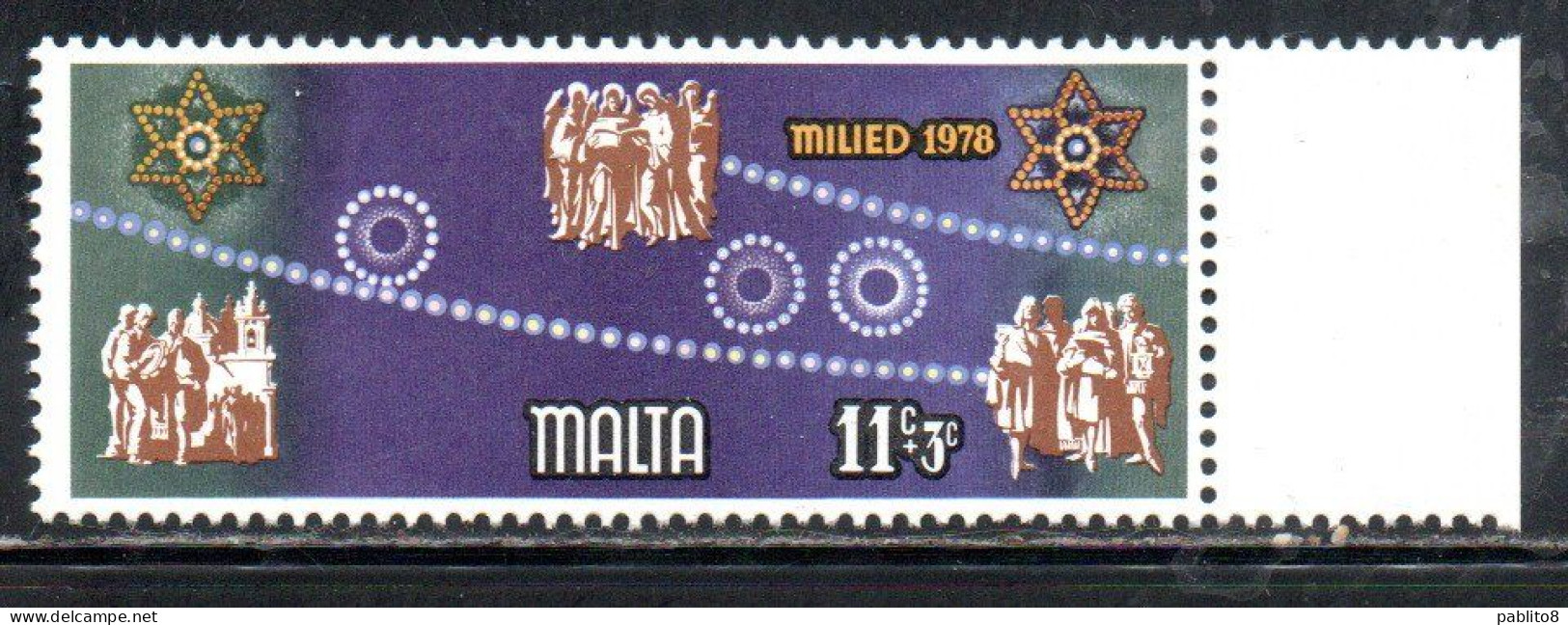 MALTA 1978 CHRISTMAS NATALE NOEL WEIHNACHTEN NAVIDAD NATAL COMPLETE SET SERIE COMPLETA 11 + 3c MNH - Malta