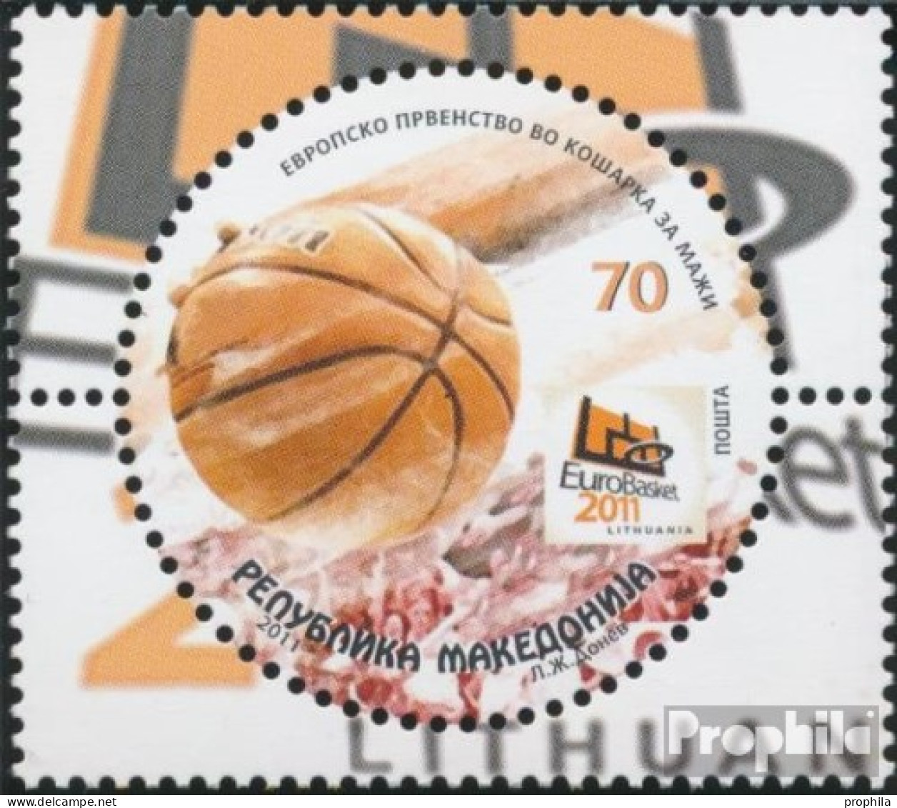 Makedonien 601 (kompl.Ausg.) Postfrisch 2011 Basketball EM - Macedonie