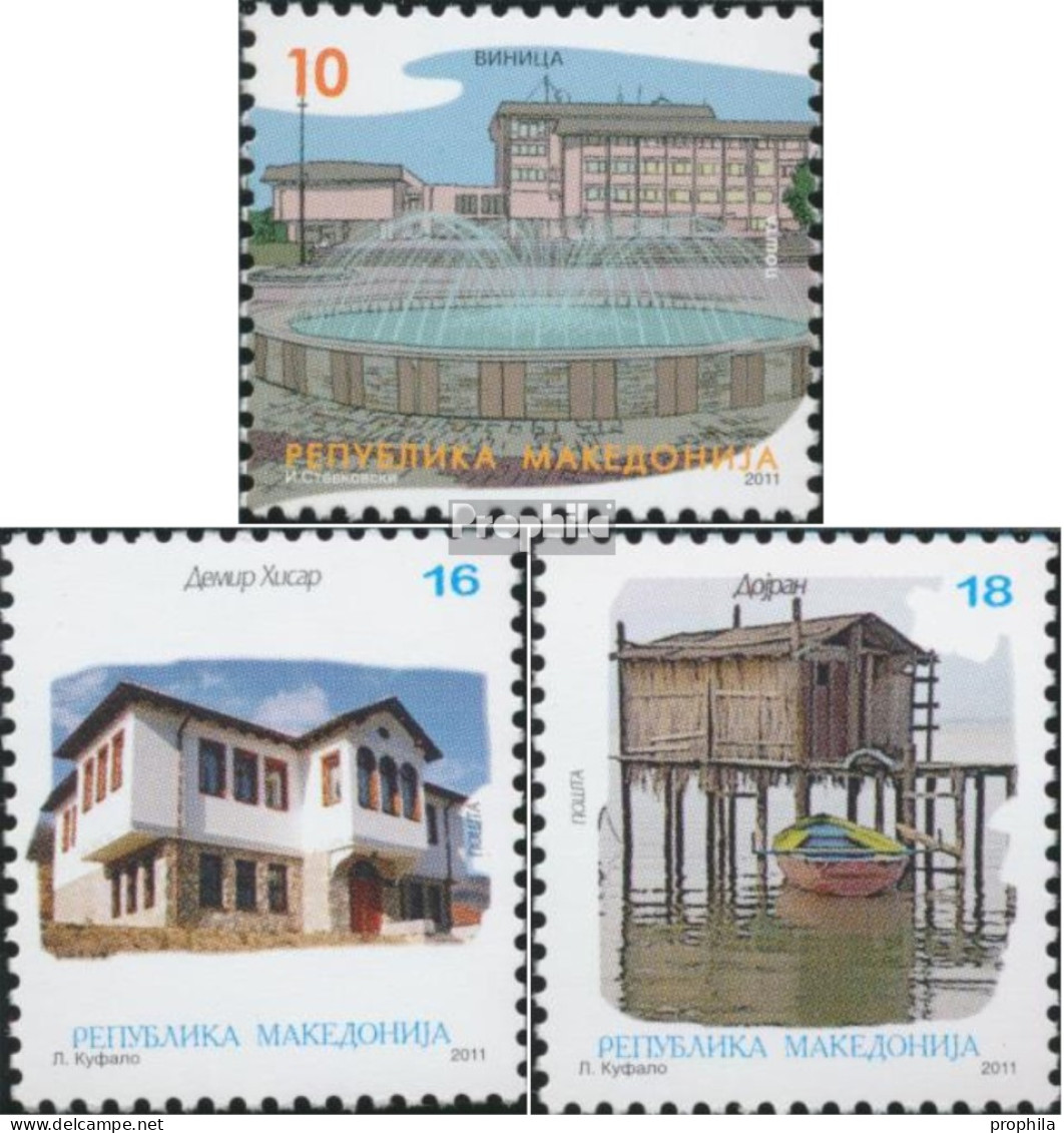 Makedonien 599,608-609 (kompl.Ausg.) Postfrisch 2011 Freimarke - Stadtansichten - Makedonien