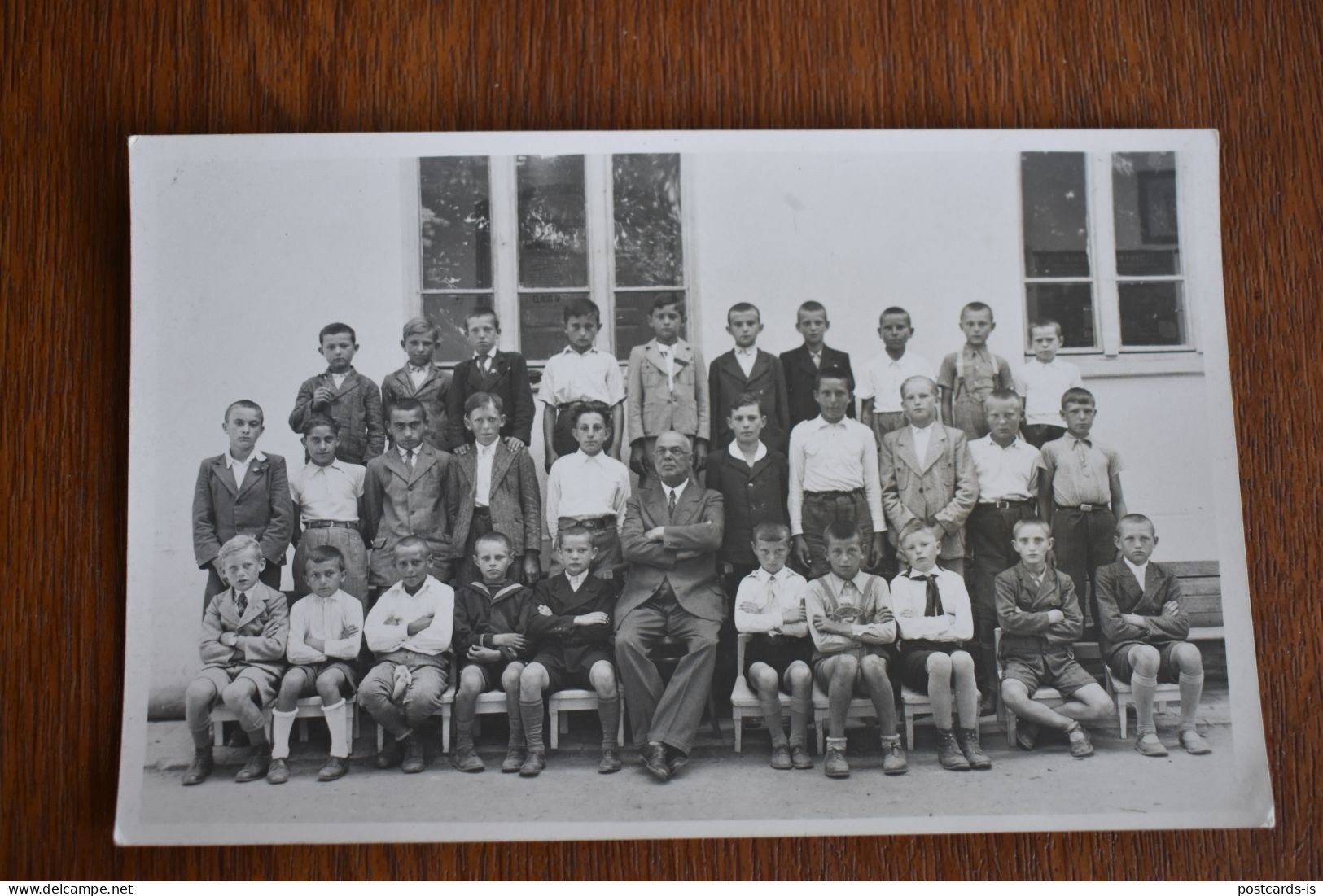 F2002 Photo Romania Group Of Students School Boys 1938 Scoala Elevi - Fotografía