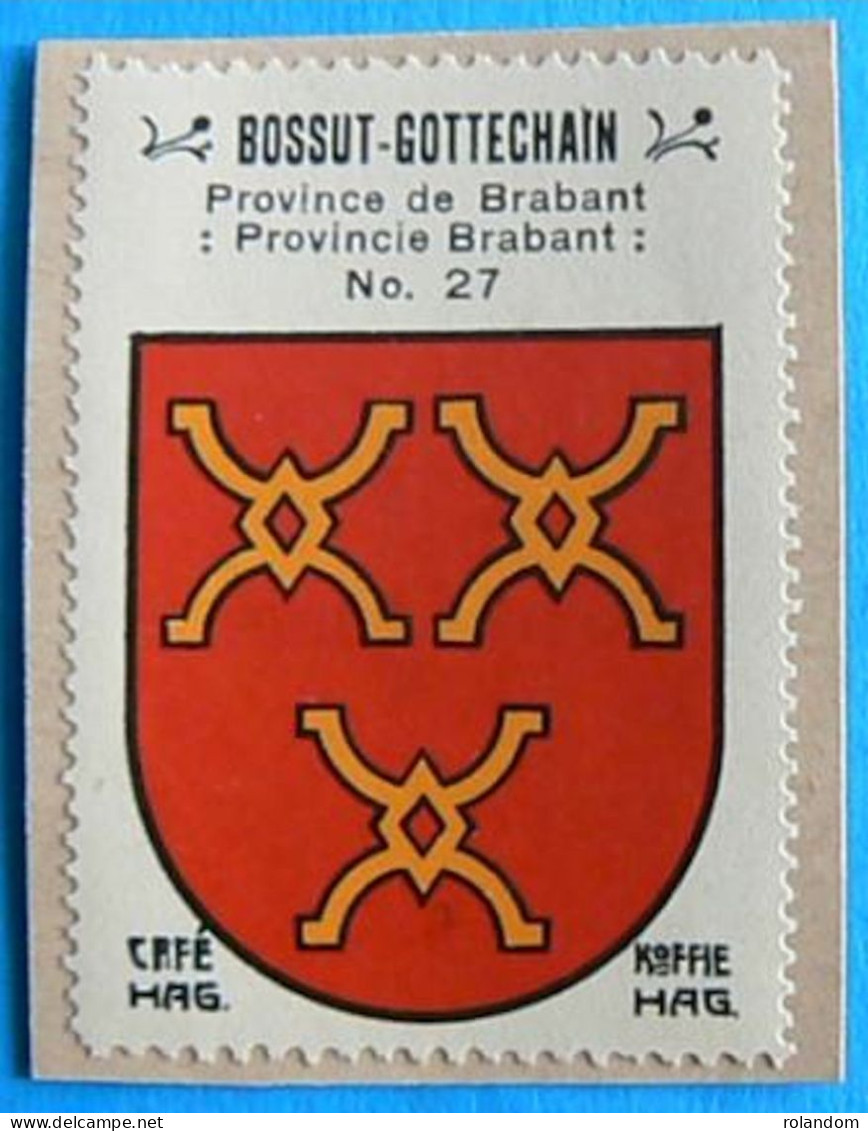 Brabant N027 Bossut-Gottechain Timbre Vignette 1930 Café Hag Armoiries Blason écu TBE - Thee & Koffie