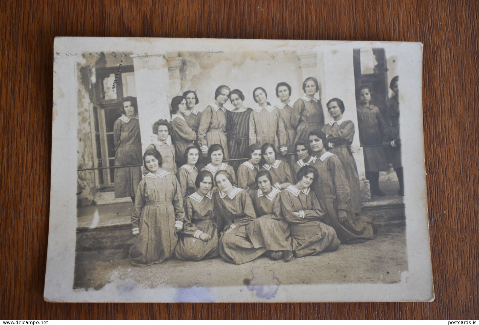 F2003 Photo Romania Group Of Students School Girls 1938 Scoala Eleve - Fotografía