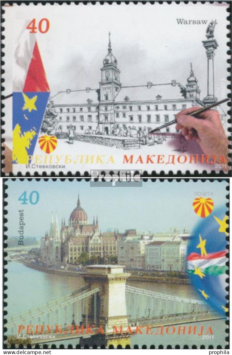 Makedonien 591-592 (kompl.Ausg.) Postfrisch 2011 EU-Aufnahmeverhandlungen - Macedonia