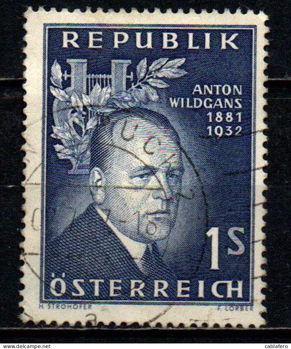 AUSTRIA - 1957 - ANTON WIDGANS - POETA - USATO - Used Stamps