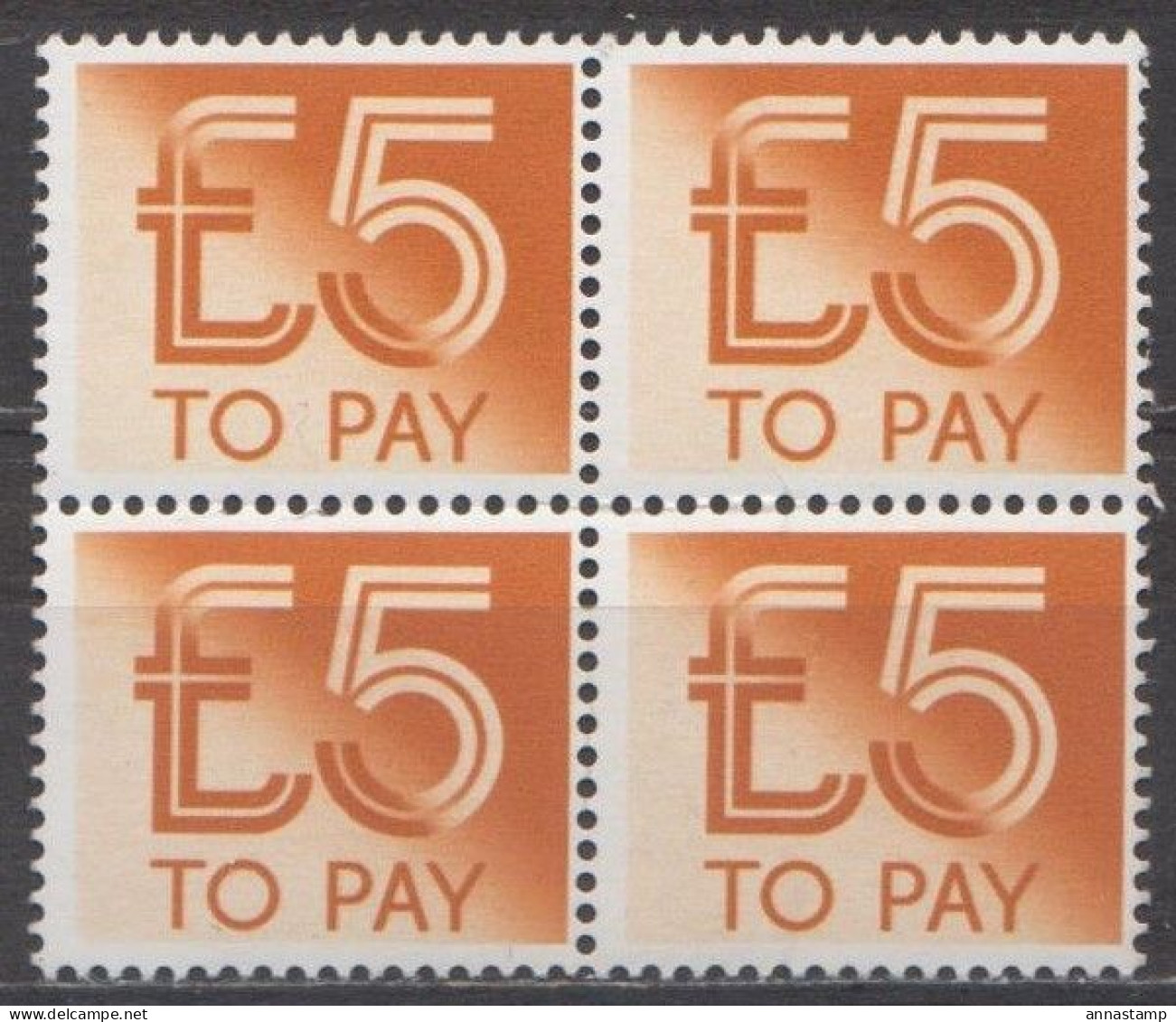 Great Britain MNH Stamp In A Block Of 4 Stamps - Postage Due