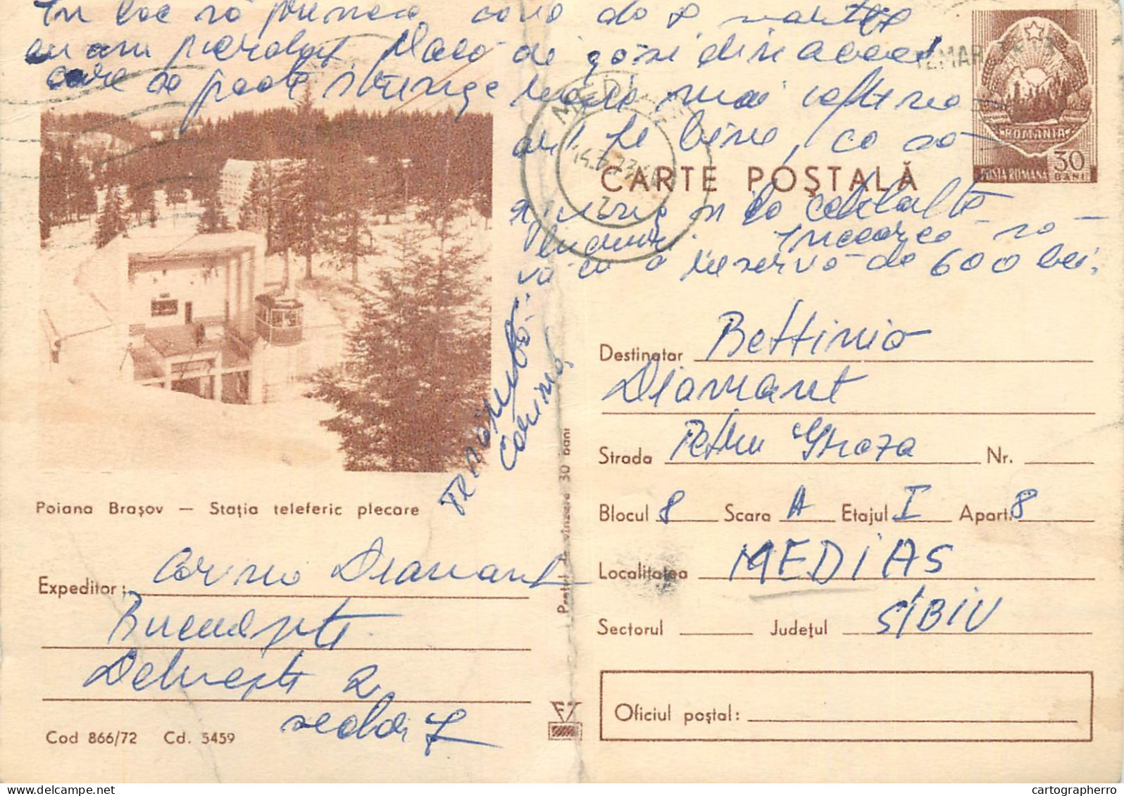 Postal Stationery Postcard Romania Poiana Brasov - Romania