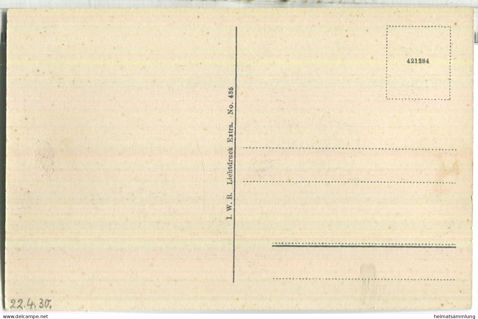 Berlin - Tempelhof - Partie Im Alten Park - Verlag I. W. B. Lichtdruck Extra No. 435 - Tempelhof