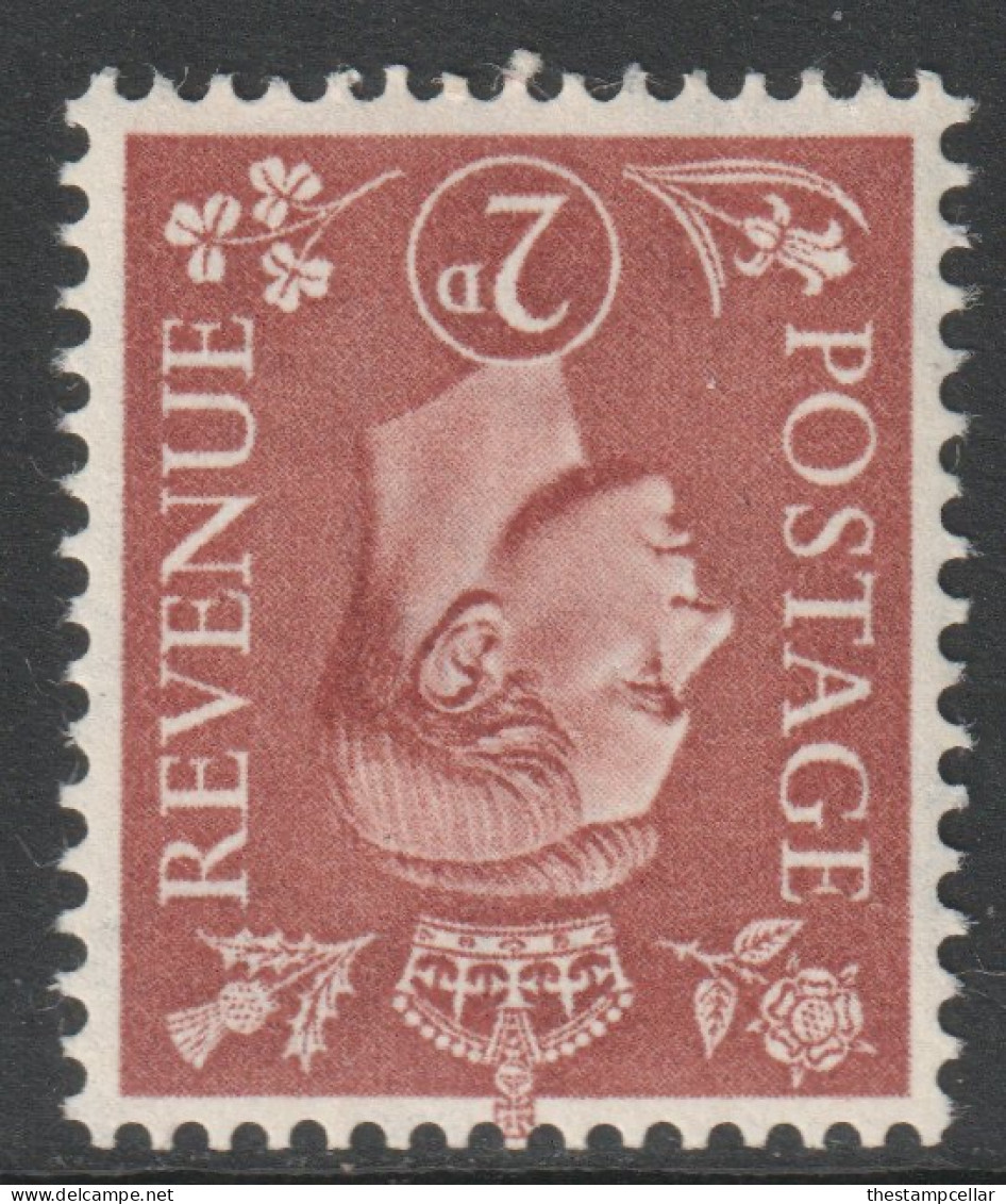 GB Scott 283 - SG506i, 1950 George VI 2d Inverted Watermark MH* - Ongebruikt