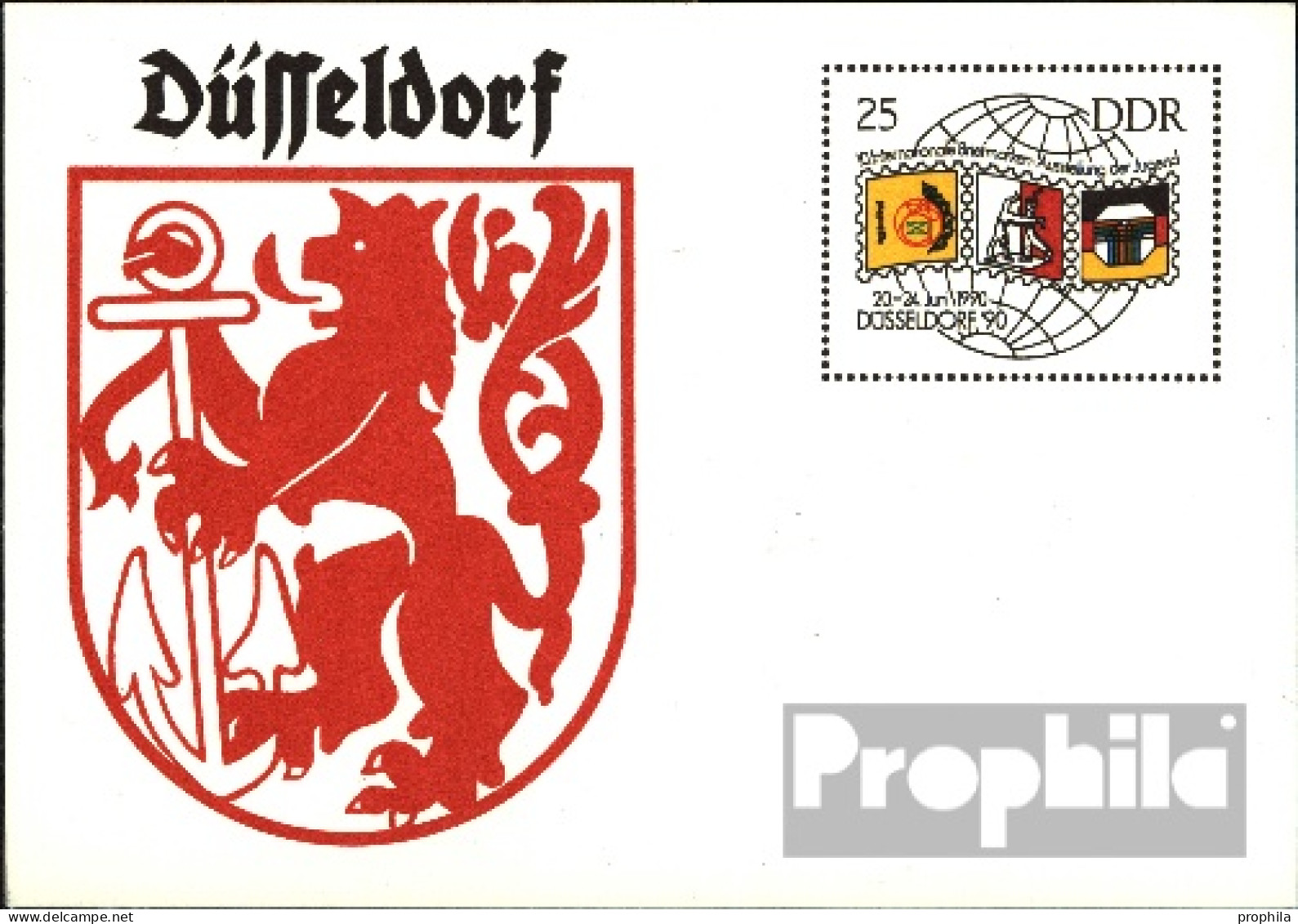 DDR P106 Amtliche Postkarte Gefälligkeitsgestempelt Gebraucht 1990 Düsseldorf - Postales - Usados