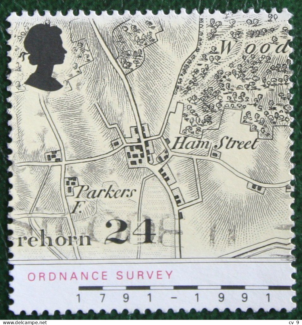 ORDNANCE SURVEY MAPS ANNIVERSARY (Mi 1363) 1991 Used Gebruikt Oblitere ENGLAND GRANDE-BRETAGNE GB GREAT BRITAIN - Used Stamps